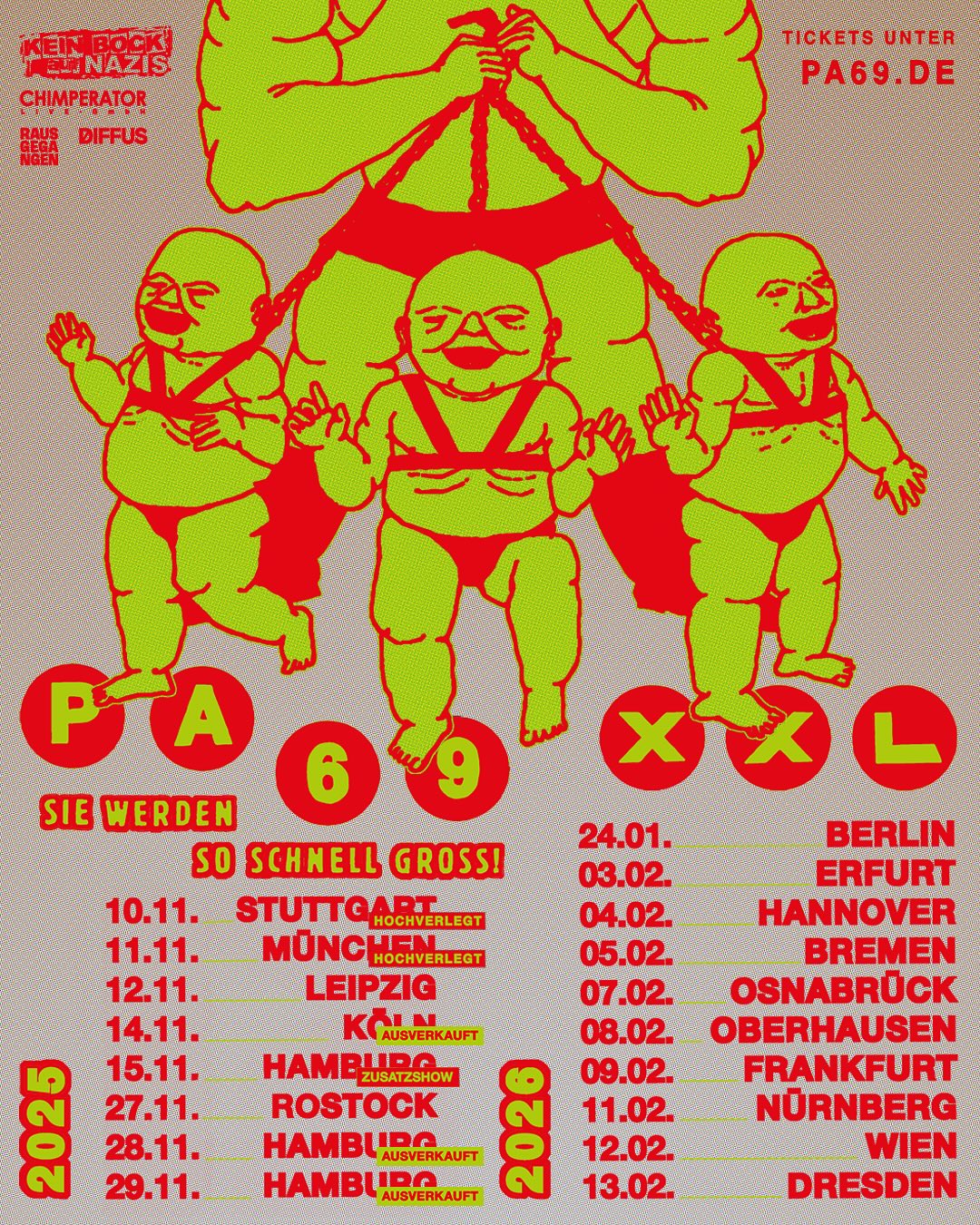 PA69 PA69 XXL – Sie werden so schnell groß! Tour Poster 2026